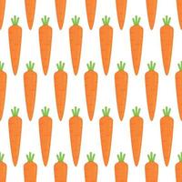 Vector illustration of a carrot pattern. Vegetable background drawn in flat style.