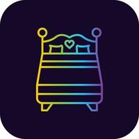 diseño de icono creativo de cama doble vector