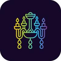 Chandelier Creative Icon Design vector