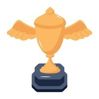 An attractive flat icon of trophy vector