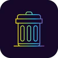 Trash Bin Creative Icon Design vector
