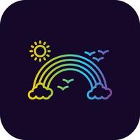 Rainbow Creative Icon Design vector
