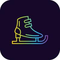 diseño de icono creativo de patines de hielo vector