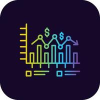 Bar Chart Creative Icon Design vector