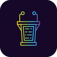 Lectern Creative Icon Design vector