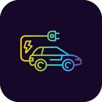 Electric Car Creative Icon Design vector