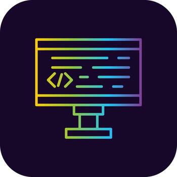 diseño de icono creativo de codificación vector