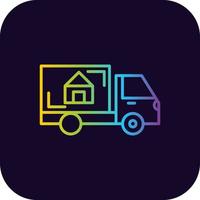 Moving Truck Creative Icon Design vector