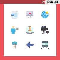 9 Creative Icons Modern Signs and Symbols of digital human global envelope avatar Editable Vector Design Elements