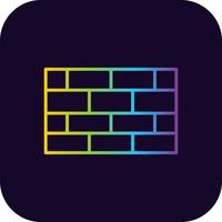 Brick Wall Creative Icon Design vector