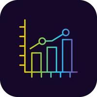 gráfico de crecimiento diseño de icono creativo vector