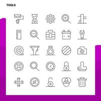 Set of Tools Line Icon set 25 Icons Vector Minimalism Style Design Black Icons Set Linear pictogram pack