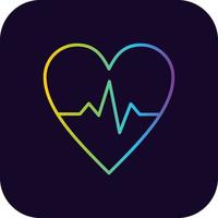 Heart Rate Creative Icon Design vector