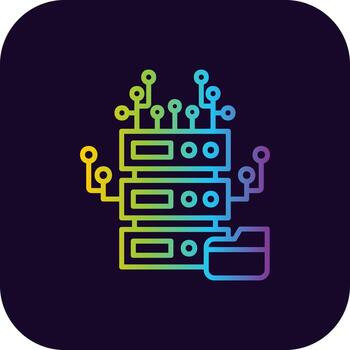 diseño de icono creativo de base de datos vector