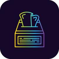 Tissue Box Creative Icon Design vector