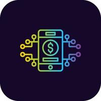 Digital Money Creative Icon Design vector