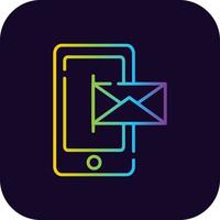 Mobile Email Creative Icon Design vector