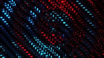 fondo de fibra de carbono azul-rojo. animación en bucle infinito video