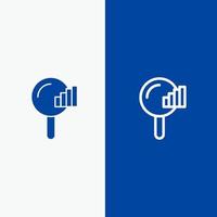 Find Search Service Signal Line and Glyph Solid icon Blue banner Line and Glyph Solid icon Blue banner vector