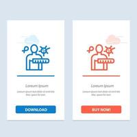 enfermedad de virus etapas de control de salud azul y rojo descargar y comprar ahora plantilla de tarjeta de widget web vector