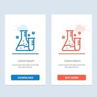 Flask Tube Lab Science  Blue and Red Download and Buy Now web Widget Card Template vector