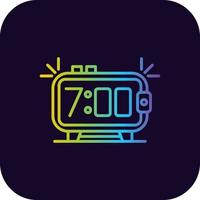 Alarm Clock Creative Icon Design vector