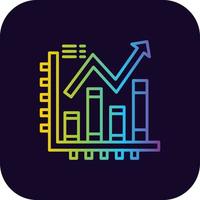 Line Chart Creative Icon Design vector