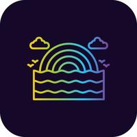 diseño de icono creativo de arco iris vector