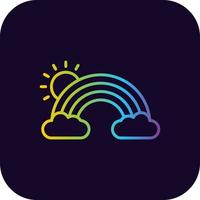 Rainbow Creative Icon Design vector