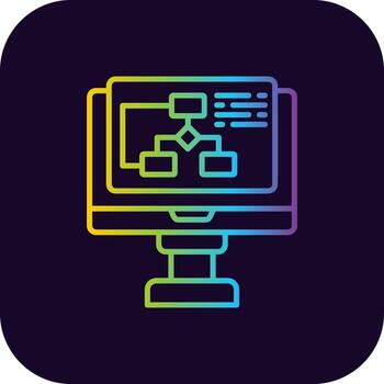 diseño de icono creativo de algoritmo vector