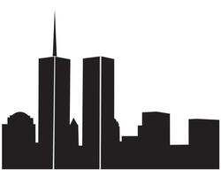 twin towers on a white background vector