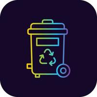 Trash Bin Creative Icon Design vector