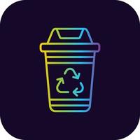 Recycling Bin Creative Icon Design vector