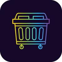 Trash Bin Creative Icon Design vector