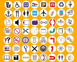 illustration signs of distinction on a yellow background vector