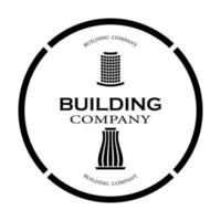 logo de una empresa constructora en tono negro vector