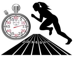 athletics track stopwatch on a white background vector