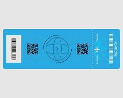billete de avión con inscripciones vector