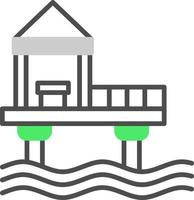 diseño de icono creativo de muelle vector