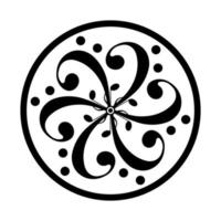 vector pattern of musical signs in a circle