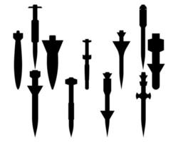 collection of different bombs vector