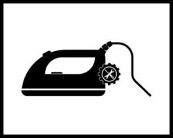 Iron icon for Ironing service vector