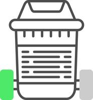 Trash Bin Creative Icon Design vector