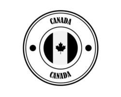 canada round stamp vector