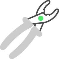 Needle Nose Pliers Creative Icon Design vector