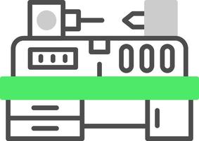 Lathe Machine Creative Icon Design vector