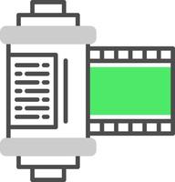 Film Roll Creative Icon Design vector