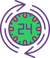 24 Hours Creative Icon Design vector