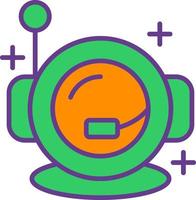 Astronaut Helmet Creative Icon Design vector