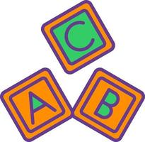 diseño de icono creativo de bloque abc vector